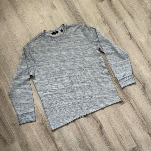Vince Men’s Thermal Long Sleeve Crew Neck Shirt Light blue Size XL - Picture 1 of 9